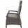 Corido Dining Move Sessel Gestell Alu matt-anthrazit, Gardino®-Geflecht charcoal grey, mit Sitz- u. Rückenkissen taupe meliert