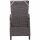 Corido Dining Move Sessel Gestell Alu matt-anthrazit, Gardino®-Geflecht charcoal grey, mit Sitz- u. Rückenkissen taupe meliert