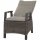 Corido Dining Move Sessel Gestell Alu matt-anthrazit, Gardino®-Geflecht charcoal grey, mit Sitz- u. Rückenkissen taupe meliert