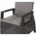 Corido Dining Move Sessel Gestell Alu matt-anthrazit, Gardino®-Geflecht charcoal grey, mit Sitz- u. Rückenkissen taupe meliert