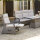 Corido Relax Loungesessel Gestell Alu matt-anthrazit, Gardino®-Geflecht charcoal grey, mit Sitz- u. Rückenkissen taupe meliert