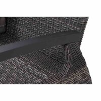 Corido Modul 2-Sitzer Gestell Alu matt-anthrazit, Gardino®-Geflecht charcoal grey, mit Sitz- u. Rückenkissen taupe meliert