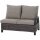 Corido Modul 2-Sitzer Gestell Alu matt-anthrazit, Gardino®-Geflecht charcoal grey, mit Sitz- u. Rückenkissen taupe meliert
