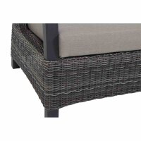Corido Modul rechts 2-Sitzer Gestell Alu matt-anthrazit, Gardino®-Geflecht charcoal grey, mit Sitz- u. Rückenkissen taupe meliert