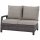 Corido Modul rechts 2-Sitzer Gestell Alu matt-anthrazit, Gardino®-Geflecht charcoal grey, mit Sitz- u. Rückenkissen taupe meliert