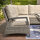 Corido Modul rechts 2-Sitzer Gestell Alu matt-anthrazit, Gardino®-Geflecht charcoal grey, mit Sitz- u. Rückenkissen taupe meliert