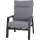 Valencia Loungesessel matt anthrazit / salt&pepper Gestell Aluminium, Fläche Ranotex®-Gewebe grau, inkl. Kissen