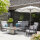 Valencia Loungesessel matt anthrazit / salt&pepper Gestell Aluminium, Fläche Ranotex®-Gewebe grau, inkl. Kissen