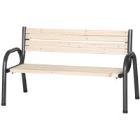 Park 3 Sitzer Bank Gestell aus Stahl in anthrazit,...