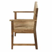 Loreo 2er Bank Gestell und Fläche Teakholz Recycled natur