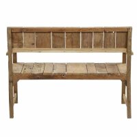 Loreo 2er Bank Gestell und Fläche Teakholz Recycled natur