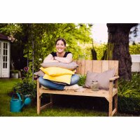 Loreo 2er Bank Gestell und Fläche Teakholz Recycled natur