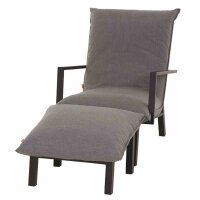 Lounge-Set Rockford matt anthrazit, Hocker+Sessel, Bezug Sunbrella