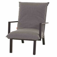 Lounge-Set Rockford matt anthrazit, Hocker+Sessel, Bezug Sunbrella