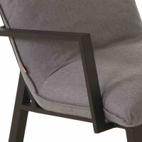Lounge-Set Rockford matt anthrazit, Hocker+Sessel, Bezug Sunbrella