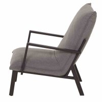 Lounge-Set Rockford matt anthrazit, Hocker+Sessel, Bezug Sunbrella