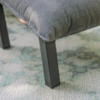 Lounge-Set Rockford matt anthrazit, Hocker+Sessel, Bezug Sunbrella