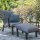 Lounge-Set Rockford matt anthrazit, Hocker+Sessel, Bezug Sunbrella