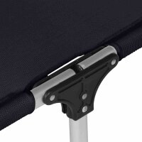 Alu-XXL Dreibeinliege Gestell Aluminium silber, Fläche Ranotex®-Gewebe schwarz
