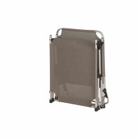 Alu-Dreibeinliege XXL Gestell Aluminium,silber, Fläche Ranotex®-Gewebe taupe