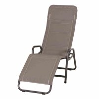 Fano Kippliege Stahl anthrazit / Textilbezug taupe 150cm...
