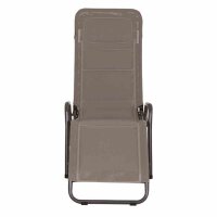 Fano Kippliege Stahl anthrazit / Textilbezug taupe 150cm x72cm x 112cm