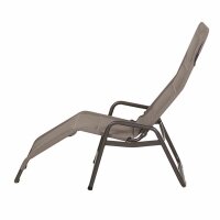 Fano Kippliege Stahl anthrazit / Textilbezug taupe 150cm x72cm x 112cm