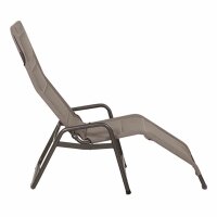 Fano Kippliege Stahl anthrazit / Textilbezug taupe 150cm x72cm x 112cm