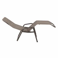 Fano Kippliege Stahl anthrazit / Textilbezug taupe 150cm x72cm x 112cm