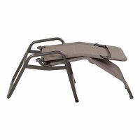 Fano Kippliege Stahl anthrazit / Textilbezug taupe 150cm x72cm x 112cm