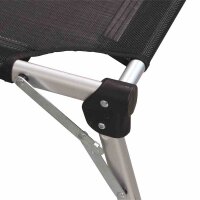 Sole Sonnenliege Aluminium silber mit Textilbezug schwarz
