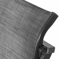 Livorno Schaukel Gestell Stahl anthrazit, Fläche Ranotex®-Gewebe silber-schwarz