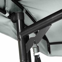Livorno Schaukel Gestell Stahl anthrazit, Fläche Ranotex®-Gewebe silber-schwarz