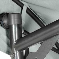 Livorno Schaukel Gestell Stahl anthrazit, Fläche Ranotex®-Gewebe silber-schwarz