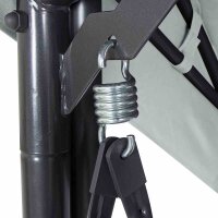 Livorno Schaukel Gestell Stahl anthrazit, Fläche Ranotex®-Gewebe silber-schwarz