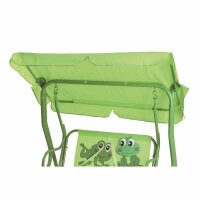 Froggy Kinderschaukel Gestell Stahl grün, Fläche 100% Polyester grün, 75cm x 115cm x 118cm