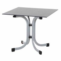 Sola Klapptisch 80cm x 80cm, Gestell Stahl silber,...
