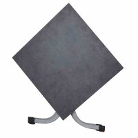 Sola Klapptisch 80cm x 80cm, Gestell Stahl silber, Tischplatte HPL dark stone