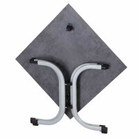 Sola Klapptisch 80cm x 80cm, Gestell Stahl silber, Tischplatte HPL dark stone