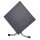Sola Klapptisch 80cm x 80cm, Gestell Stahl silber, Tischplatte HPL dark stone