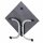 Sola Klapptisch 80cm x 80cm, Gestell Stahl silber, Tischplatte HPL dark stone