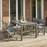 Sola Dining Tisch 160cm x 90cm, Gestell Aluminium anthrazit,