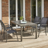 Sola Dining Tisch 160cm x 90cm, Gestell Aluminium anthrazit,