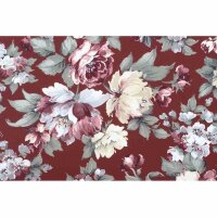 LISSA Sesselauflage 100 cm Dessin Blume terrakotta, 100% Baumwolle