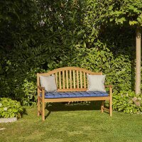 TARENT Bankauflage 110 cm Dessin Karo blau, 100% Polyacryl