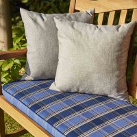 TARENT Bankauflage 110 cm Dessin Karo blau, 100% Polyacryl
