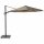 Sunset N+ Ampelschirm anthrazit/taupe Ø 350cm Gestell Aluminium anthrazit, Bezug 100% Polyester, 300g/m² in taupe, PU-beschichtet, UPF 50+