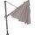 Sunset N+ Ampelschirm anthrazit/taupe Ø 350cm Gestell Aluminium anthrazit, Bezug 100% Polyester, 300g/m² in taupe, PU-beschichtet, UPF 50+