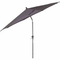 Avio Mittelstockschirm anthrazit/anthrazit Ø 300cm, Gestell Alu anthrazit, Streben Stahl, Bezug 100% Polyester, 220g/m² anthrazit, Lichtschutzfaktor UPF 50+