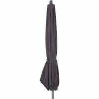 Avio Mittelstockschirm anthrazit/anthrazit Ø 300cm, Gestell Alu anthrazit, Streben Stahl, Bezug 100% Polyester, 220g/m² anthrazit, Lichtschutzfaktor UPF 50+